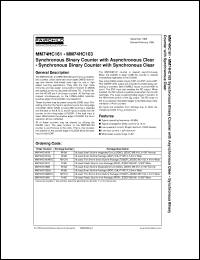 MM74HC161MTCX Datasheet