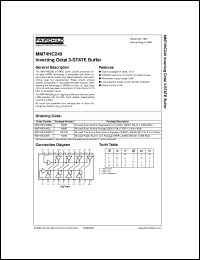 MM74HC240MTCX Datasheet