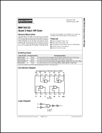 MM74HC32MTCX Datasheet