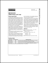 MM74HC4046MTCX Datasheet