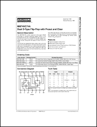 MM74HC74AMTCX Datasheet