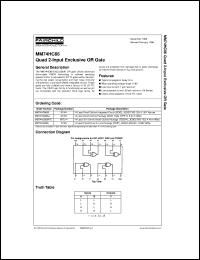 MM74HC86MTCX Datasheet