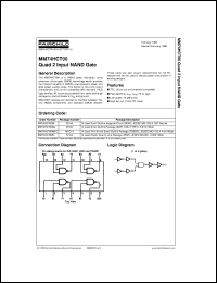 MM74HCT00MTC Datasheet