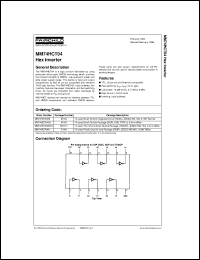 MM74HCT04MTCX Datasheet