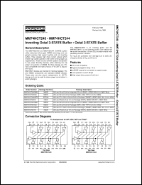 MM74HCT240MTC Datasheet