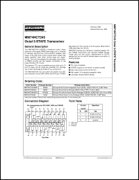 MM74HCT245MTCX Datasheet