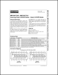 MM74HCT540MTCX Datasheet