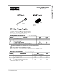 MPSA43 Datasheet