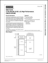 NM27C040QE150 Datasheet
