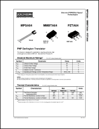 PZTA64 Datasheet
