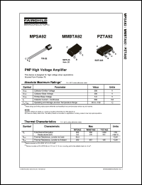PZTA92 Datasheet