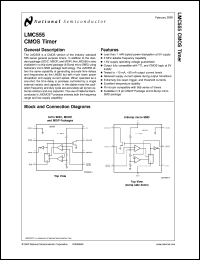 LMC555CBPEVAL Datasheet