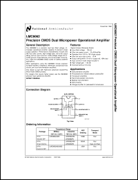 LMC6062AMJ/883 Datasheet