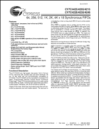 CY7C4425-10AC Datasheet