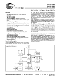 CY7C4255-10ACT Datasheet