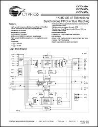 CY7C43664-10AC Datasheet