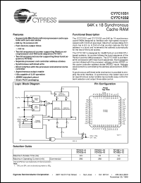 CY7C1031-10JC Datasheet