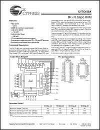 CY7C185A-45DMB Datasheet