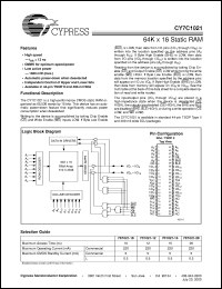 CY7C1021L-15ZC Datasheet