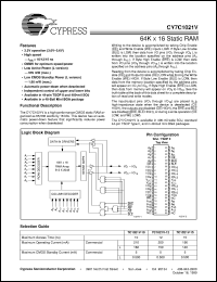 CY7C1021V33L-12ZC Datasheet
