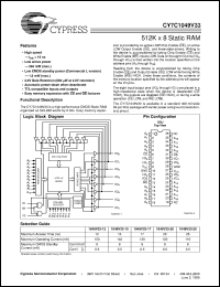 CY7C1049V33L-20VC Datasheet