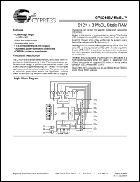 CY62148V-70SC Datasheet