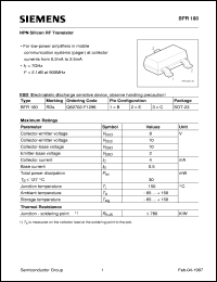 BFR180 Datasheet