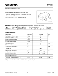 BFR92W Datasheet
