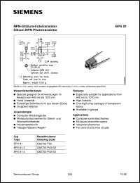 BPX81 Datasheet