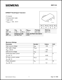 BSP316 Datasheet