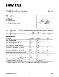 BSP149 Datasheet