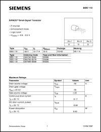 BSS110 Datasheet