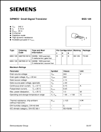 BSS129 Datasheet