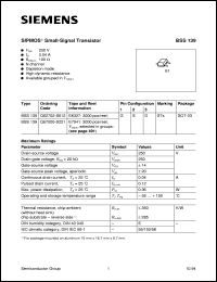 BSS139 Datasheet