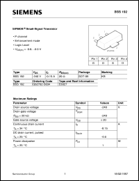 BSS192 Datasheet