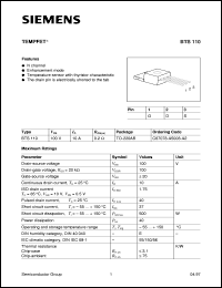 BTS110 Datasheet