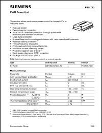 BTS730 Datasheet