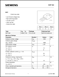 BUP302 Datasheet