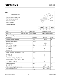 BUP303 Datasheet
