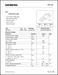 BUP402 Datasheet