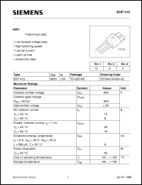 BUP410 Datasheet