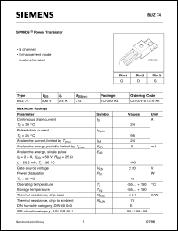 BUZ74 Datasheet