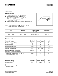 CGY184 Datasheet