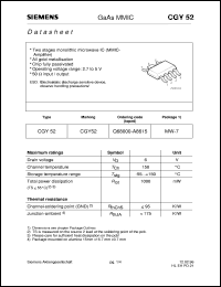 CGY52 Datasheet