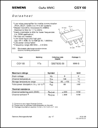 CGY60 Datasheet