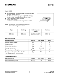 CGY81 Datasheet