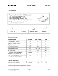 CGY92 Datasheet