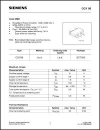 CGY98 Datasheet