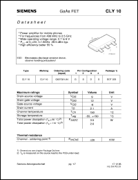 CLY10 Datasheet