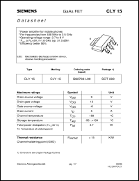 CLY15 Datasheet